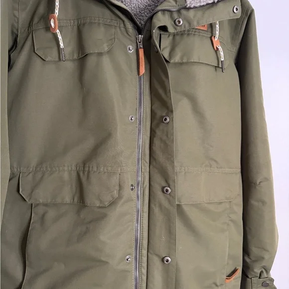 Colombia Olive Green Hooded Winter Jacket size M Winter Outdoor Skiing Gear - Picture 7 of 7